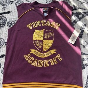 Vintage Shirt Route 66 Burgundy Women's Cotton Sleeveless Printed Size M